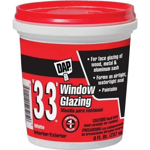 Dap 8 Oz '33' Ready-To-Use Window Glazing Compound (White) (12-Pack)