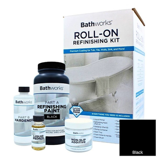 Bathworks Non-Slip Bath And Wall Refinish Kit - Black