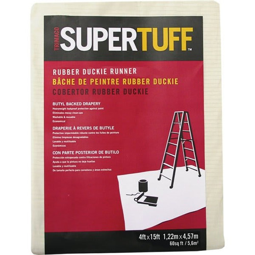 Trimaco 80208 4' X 15' Rubber Duckie Drapery Drop Cloth