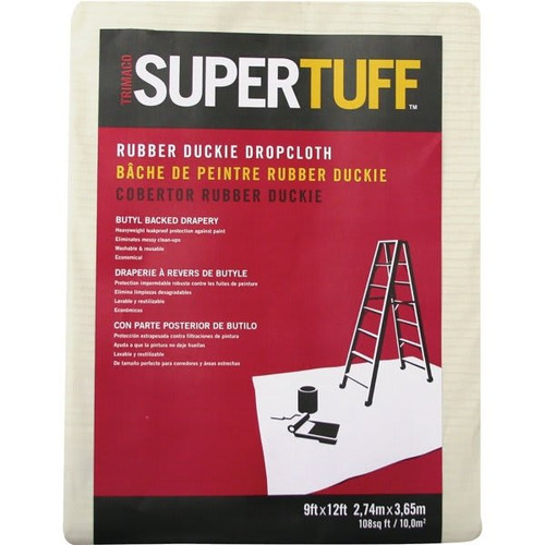 Trimaco 80201 9' X 12' Rubber Duckie Drapery Drop Cloth