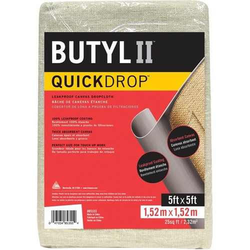Trimaco 85355 5' X 5' Butyl Ii Two Layer Drop