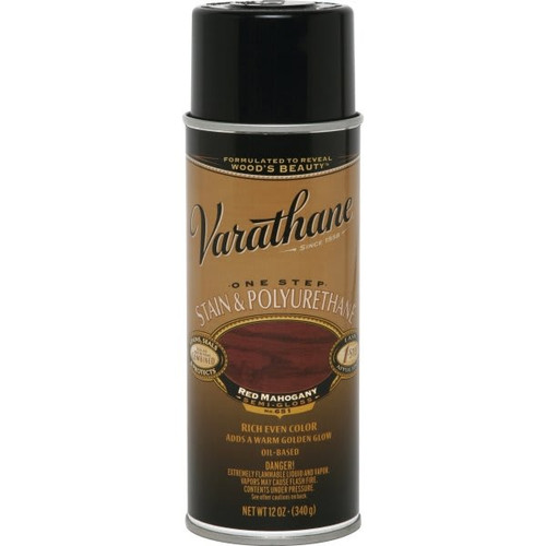 Varathane 11 Oz Stain And Polyurethane Spray - Red Mahoganny, Case Of 6