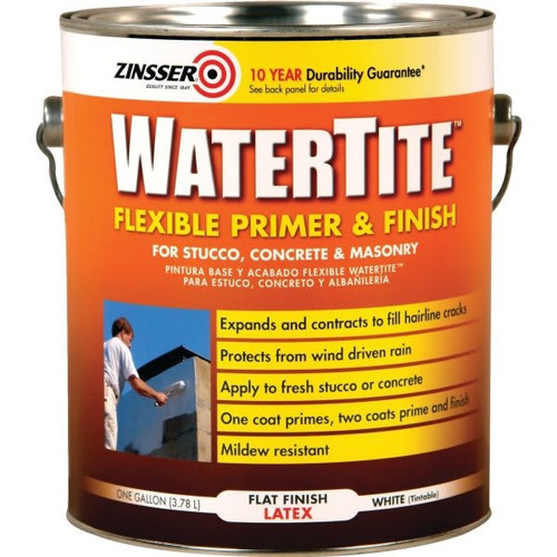 Zinsser 1 Gallon Watertite Flexible Primer And Finish - White, Case Of 2