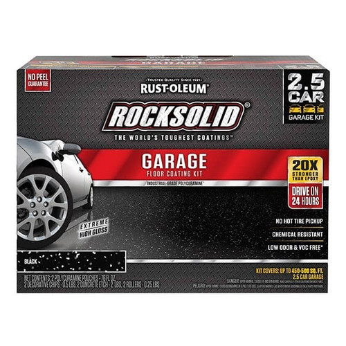 Rust-Oleum Rocksolid 152 Oz Black 2.5 Car Polycuramine Garage Floor Coating Kit