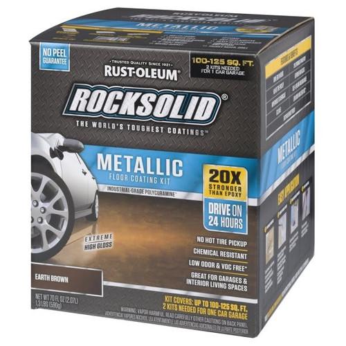 Rust-Oleum 70 Oz Metallic Earth Brown Garage Floor Kit Package Of 2