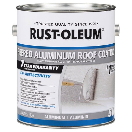 Rust-Oleum 115.2 Oz 7-Year Fibered Aluminum Roof Coating Package Of 2