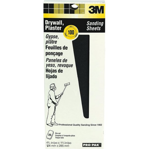 3m 99432 4-3/16" X 11-1/4" 100c Drywall Sanding Sheet, Package Of 250