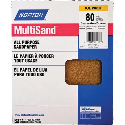 Norton 68109 9" X 11" 80d Multisand, Package Of 25