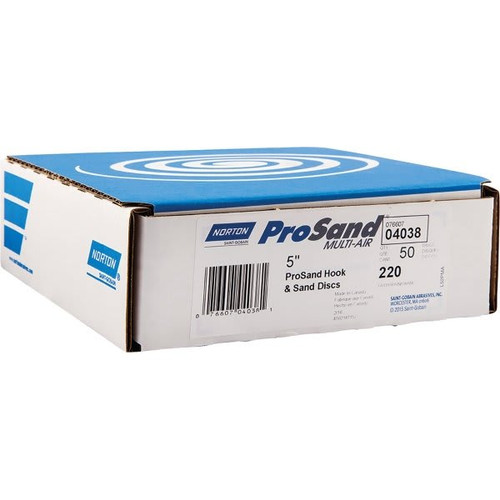 Norton 04038 P220b Grit 5" Pro Sand Multi Air Disc, Package Of 50