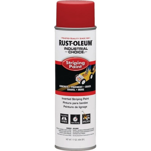 Rust-Oleum Traffic Spray Paint, Red, 18 Oz, Case Of 6