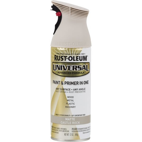 Rust-Oleum Castle Rock All Surface Matte Spray Paint And Primer, Package Of 6