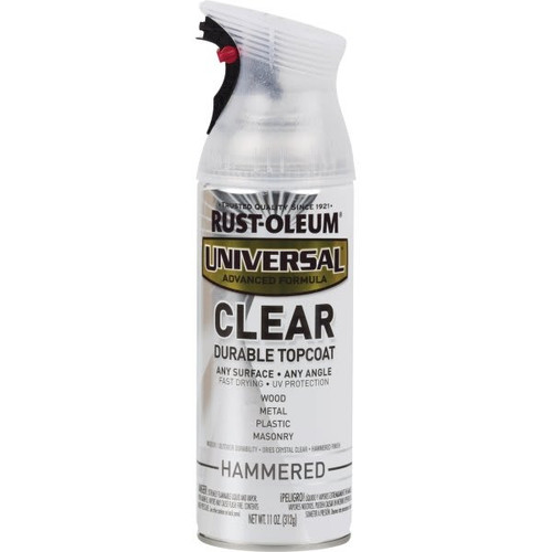 Rust-Oleum 11 Oz Clear Flat Hammered Spray Paint, Package Of 6