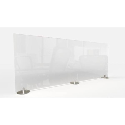 Ghent 24h X 59w Desktop Free Standing Plastic Protection Screen, Clear