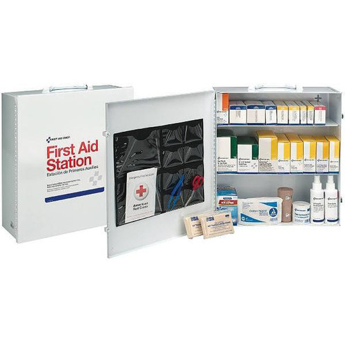 First Aid Only 100-Person 3-Shelf Cabinet 494-Piece First Aid Kit 6155