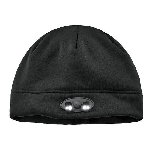 Ergodyne 6804 Black Skull Cap Winter Hat With LED Lights 16803