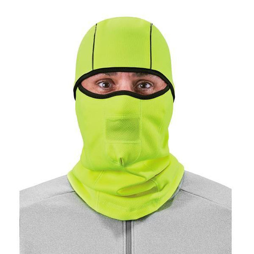 Ergodyne 6823 Lime Hinged Balaclava Face Mask Top Case Of 12 16834