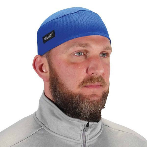 Ergodyne 6630 Blue High-Performance Terry Cloth Skull Cap Case Of 6 12510