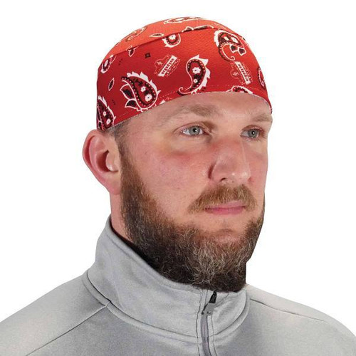 Ergodyne 6630 Red Western High-Performance Terry Cloth Skull Cap Case Of 6 12508