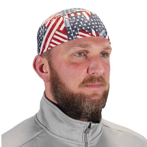 Ergodyne 6630 Stars And Stripes High-Performance Terry Cloth Skull Cap Case Of 6 12506