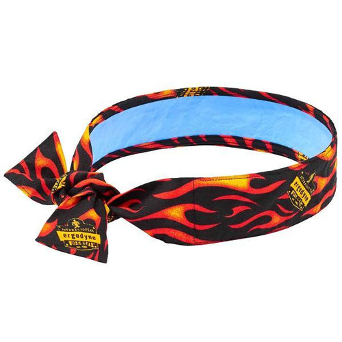 Ergodyne 6700ct Flames Cooling Bandana Headband Pva Tie Case Of 6 12568