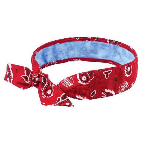 Ergodyne 6700ct Red Western Cooling Bandana Headband Pva Tie Case Of 6 12563