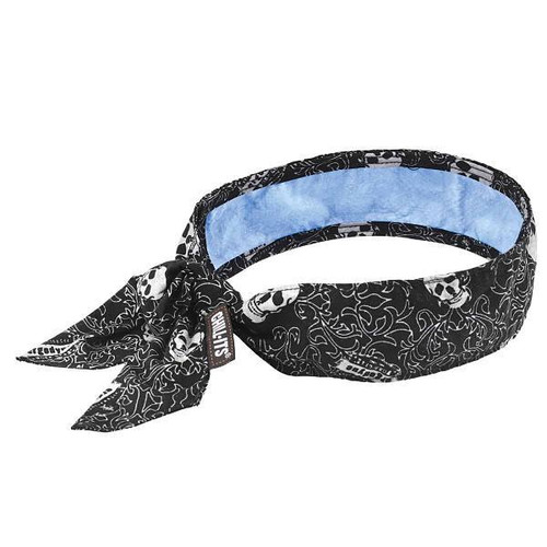 Ergodyne 6700ct Skulls Cooling Bandana Headband Pva Tie Case Of 6 12569