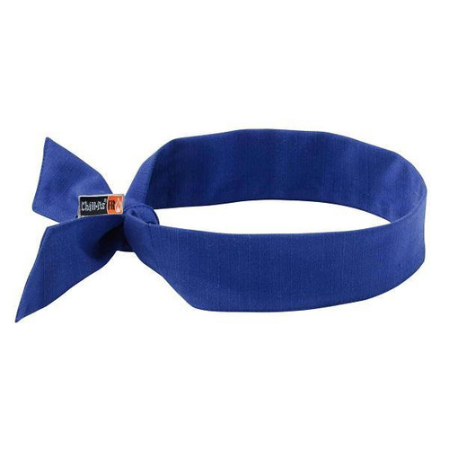 Ergodyne 6700fr Blue Fr Cooling Bandana Headband Tie Case Of 6 12607