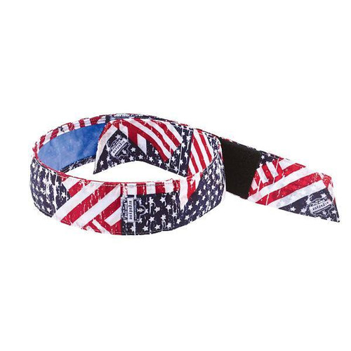 Ergodyne 6705ct Stars And Stripes Cooling Bandana Headband Pva Hl Case Of 6 12571