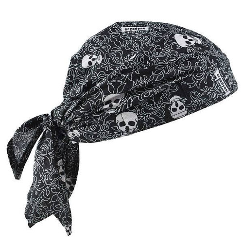 Ergodyne 6710ct Skulls Cooling Bandana Triangle Hat Pva Tie Case Of 6 12589