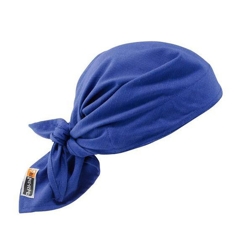 Ergodyne 6710fr Blue Fr Cooling Bandana Triangle Hat Tie Case Of 6 12627