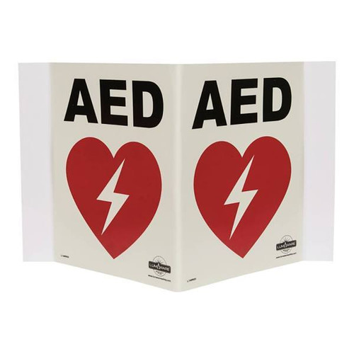 Lumaware Illuminating Aed Panoramic Sign EG-AED-8"X10" 3 WAY