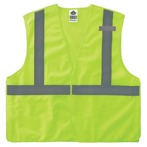 Ergodyne 8215ba-S S Lime Class 2 Economy Breakaway Mesh Vest - Single Size 24542