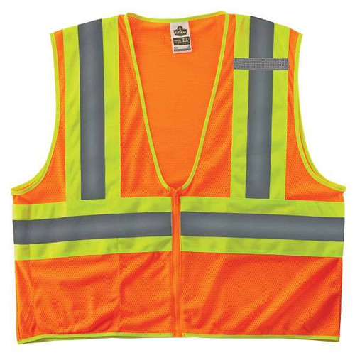 Ergodyne 8229z Xs Orange Class 2 Economy Two-Tone Vest - Zipper 21301