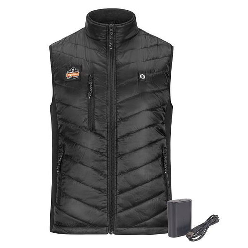 Ergodyne 6495 2XL Black Rechargeable Heated Vest With Battery 41705