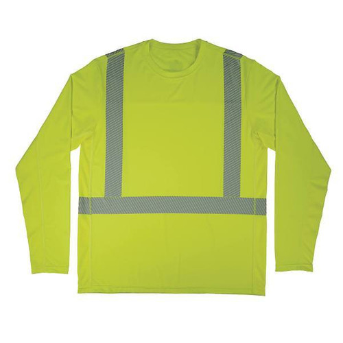 Ergodyne 6688 3xl Lime Class 2 Hi-Vis Sun Shirt Cooling Uv-Protection 12141