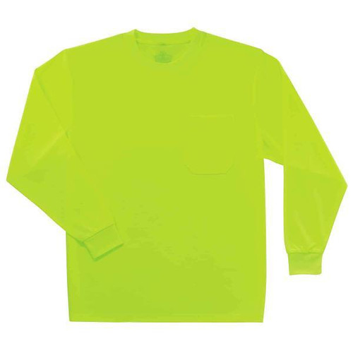 Ergodyne 8091 5xl Lime Non-Certified Hi-Vis Long Sleeve Shirt 21589