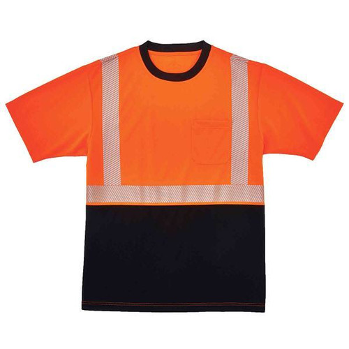 Ergodyne 8280bk M Orange Class 2 Performance T-Shirt Black Bottom 22583