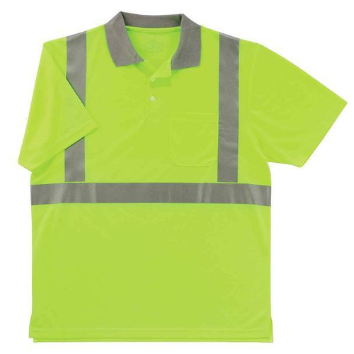 Ergodyne 8295 XL Lime Class 2 Hi-Vis Polo Shirt 21645