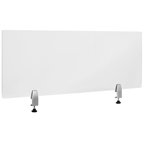 Flash Furniture Clear Acrylic Desk Partition, 18"h X 47"l