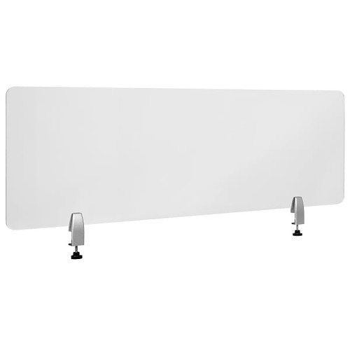 Flash Furniture Clear Acrylic Desk Partition, 18"h X 55"l