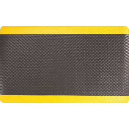 Apache Mills Supreme Sliptech 3 X 10 Ft. Anti-Fatigue Mat (Black/Yellow)
