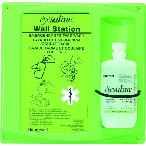Honeywell 16 Oz. Eyesaline Sterile Eyewash Wall Station (8-Case)