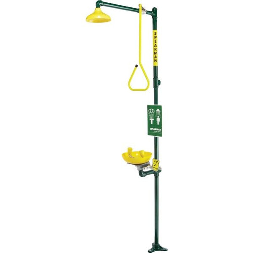 Speakman Traditional Series Emergency Shower With Plastic Bowl Eye/Face Wash