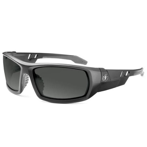 Ergodyne Skullerz Odin Safety Glasses/Sunglasses, Matte Black, Smoke Lens