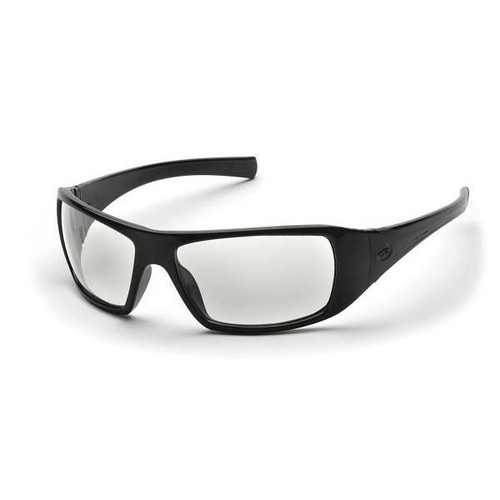 Pyramex-Goliath Safety Glasses-Black Frame-Clear H2x Anti-Fog Lens