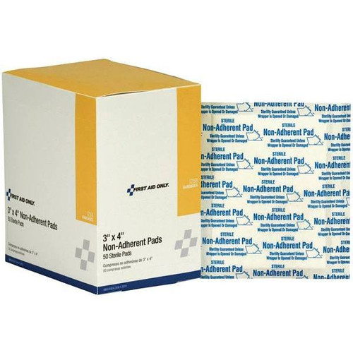 First Aid Only Non-Adherent Pads, 3" X 4", Package Of 50