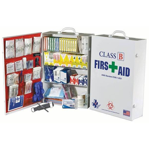 Certified Safety 4-Shelf Class B First Aid Cabinet