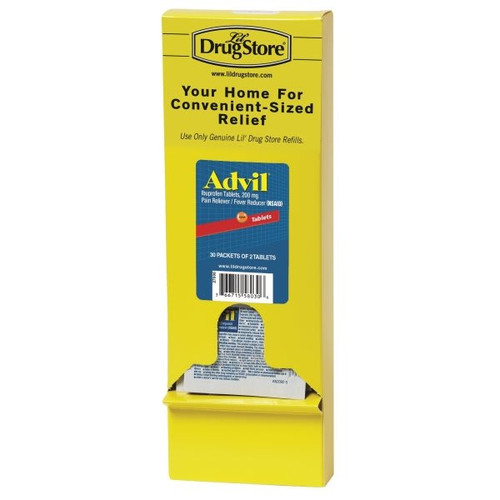 Advil Ibuprofen Tablets, 200mg, Refill Pack, Two Tablets/Packet, 30 Packets/Box