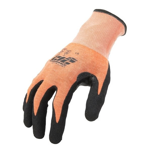 212 Performance Seamless Foam Nitrile Cut Resistant Hi-Viz Gloves, Large, Orange