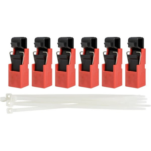 Brady Taglock Breaker Lockout Pin, Recessed Hole 120/277 V0, Package Of 6